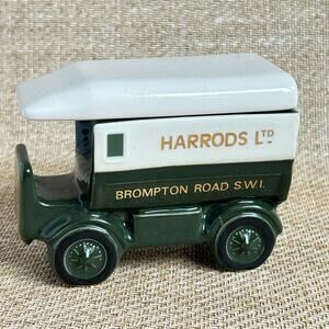 Vintage Harrods Ltd Ceramic Delivery Van Jar Brompton Road London
